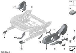 SEAT, FRONT, SEAT TRIM, MANUAL diagram for BMW 1 Series F70 120