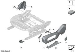SEAT, FRONT, SEAT TRIM COVERS, ELECTRIC diagram for BMW 1 Series F70 120