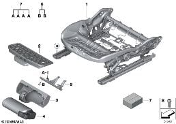 SEAT, FRONT, SEAT FRAME, ELECTRIC diagram for BMW 1 Series F70 120