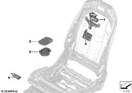 SEAT, FRONT, ELECTRICAL AND MOTORS diagram for BMW X4 M F98 X4 M