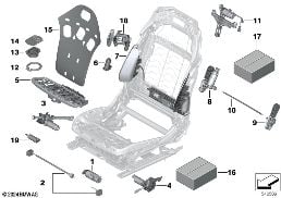 SEAT, FRONT, ELECTRICAL AND MOTORS diagram for BMW X5 G05 30dX