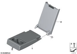 REAR SEAT CENTER ARMREST diagram for BMW 1 Series F70 120