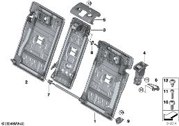 SEAT, REAR, SEAT FRAME, LOAD-THROUGH diagram for BMW 1 Series F70 120