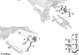 Sensor regeling van verlicht.afstand diagram for BMW 3 Series G80 M3 LCI M3