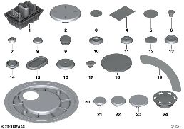 Afsluitdeksel/afsluitdop diagram for BMW X1 U11 20i