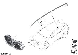 EXTERIOR TRIM / GRILL diagram for BMW 1 Series F40 128ti