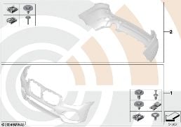 INSTALLATION KIT, BUMPER diagram for BMW X3 G01 LCI 20i