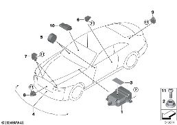 Elektro-onderdelen v airbag diagram for BMW Rolls-Royce Spectre Coupé RR25 Spectre