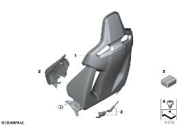 SEAT, FRONT, BACKREST FRAME diagram for BMW 3 Series G80 M3 LCI M3 Competition