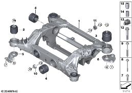 Soporte del eje trasero diagram for BMW Rolls-Royce Spectre Coupé RR25 Spectre