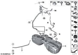 Serbatoio del carburante/pezzi di montag diagram for BMW Rolls-Royce Phantom RR11 Phantom