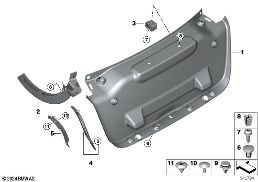 Revetement de couverture de coffre diagram for BMW 2 Series F74 Gran Coupé 216