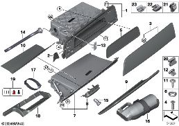 Boite a gants diagram for BMW Rolls-Royce Phantom RR11 Phantom