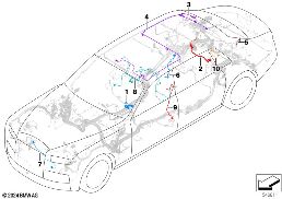 Divers faisceaux d.cables additionnels diagram for BMW Rolls-Royce Cullinan RR31 Cullinan