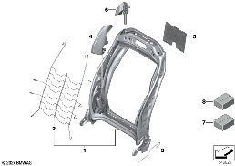 SEAT, FRONT, BACKREST FRAME