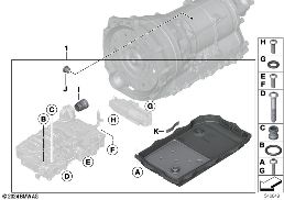 GA8HP51Z MECHATRONICS SEALING KIT diagram for BMW 3 Series G21 Touring LCI 320d