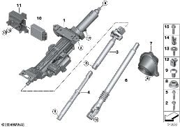 Kol. kier., elektr. reg./Elementy dod. diagram for BMW 5 Series G68 sedan i5 eDrive35L