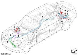 Kabel akumulátoru/kostřicí kabel diagram for BMW Rolls-Royce Phantom RR11 Phantom
