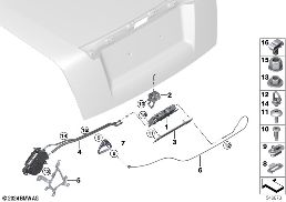 Cofano porta bagagli/sistema d.chiusura diagram for BMW Rolls-Royce Phantom RR11 Phantom