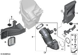 Οδηγός αέρα diagram for BMW 5 Series G31 Touring LCI 540dX