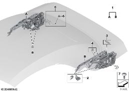 Mécanique de couvercle coffre capote diagram for BMW 4 Series G23 Cabriolet LCI M440iX