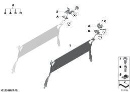 Scheidingsnet / afdekking bagageruimte diagram for BMW X1 U11 20i