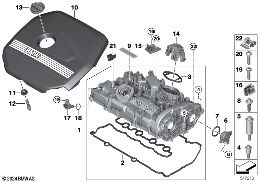 CYLINDER HEAD COVER/MOUNTING PARTS diagram for BMW 2 Series F74 Gran Coupé 228 xDrive