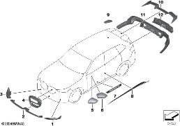 M Performance 액세서리 diagram for BMW X3 G45 20