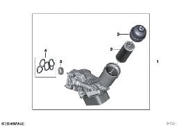 LUBRICAT.SYST.-OIL FILTER,HEAT EXCHANGER diagram for BMW X3 G01 LCI 30i