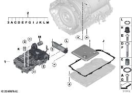 GA8HP76X MECHATRONICS diagram for BMW 5 Series F90 M5 LCI M5
