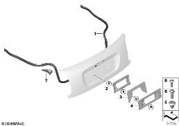 Tampa da mala, peças adicionais diagram for BMW MINI Cabrio F67 JCW