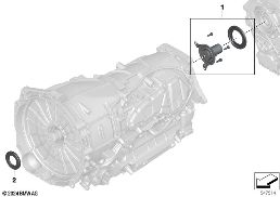 Wałek wyjściowy GA8P80/100XPH diagram for BMW 7 Series G70 750eX