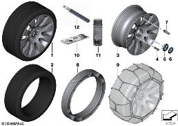 BMW LM Jant, Ellipsoidstyling 91 diagram for BMW 7 Series E67 745LiS