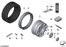 PAX-Rad Styling 100 diagram for BMW Rolls-Royce Phantom RR1 Phantom