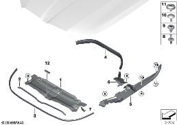 HOOD SEALS diagram for BMW 5 Series G61 Touring i5 xDrive40