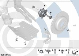 REPAIR KIT FOR WHEEL BEARING, REAR