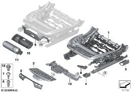 SEAT, FRONT, SEAT FRAME, MANUAL diagram for BMW X3 G01 LCI M40iX