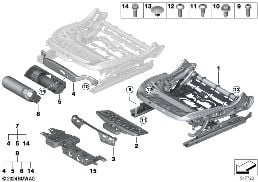 SEAT, FRONT, SEAT FRAME, ELECTRIC diagram for BMW 3 Series G28 Sedan 320Li