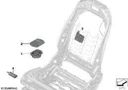 Siège avant électrique et entraînements diagram for BMW 4 Series G23 Cabriolet LCI M440iX