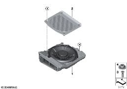 COMPONENTS CENTRAL BASS diagram for BMW 3 Series G21 Touring LCI 320dX