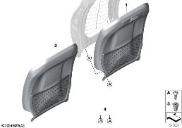 앞 시트, 등받이 피니셔 diagram for BMW X3 G45 20