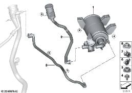 ACTIVATED CHARCOAL FILTER/FUEL VENTILAT diagram for BMW 4 Series G26 Gran Coupé 420i