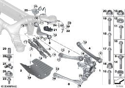 後橋架梁 / 車輪懸架裝置 diagram for BMW X5 G05 25dX