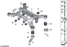 Support de l'essieu arriere diagram for BMW Rolls-Royce Phantom RR11 Phantom