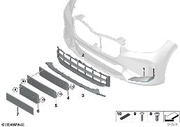 Bekleding sierelementen voor diagram for BMW X1 U11 20i