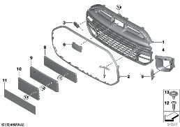 AEROKIT, COVER, TRIM ELEMENTS, FRONT
