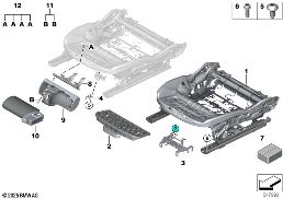 Κάθισμα εμπρός πλαίσιο καθίσμ.ηλεκτρικό diagram for BMW 2 Series F74 Gran Coupé 228 xDrive
