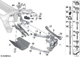 Držák zadní nápravy/zavěšení kola diagram for BMW X6 G06 LCI 30dX