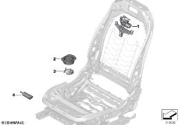 SEAT, FRONT, ELECTRICAL AND MOTORS diagram for BMW 3 Series G80 M3 LCI M3 Competition