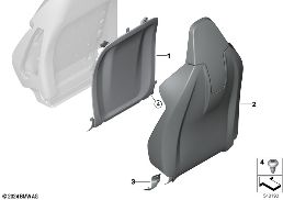 FRONT SEAT, BACKREST TRIM, REAR PANEL